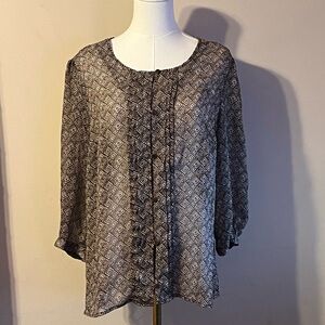 Like New Christopher & Banks Geometric Blouse
